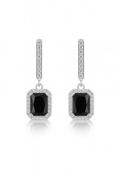 Black Onyx Pendant & Earrings Duo