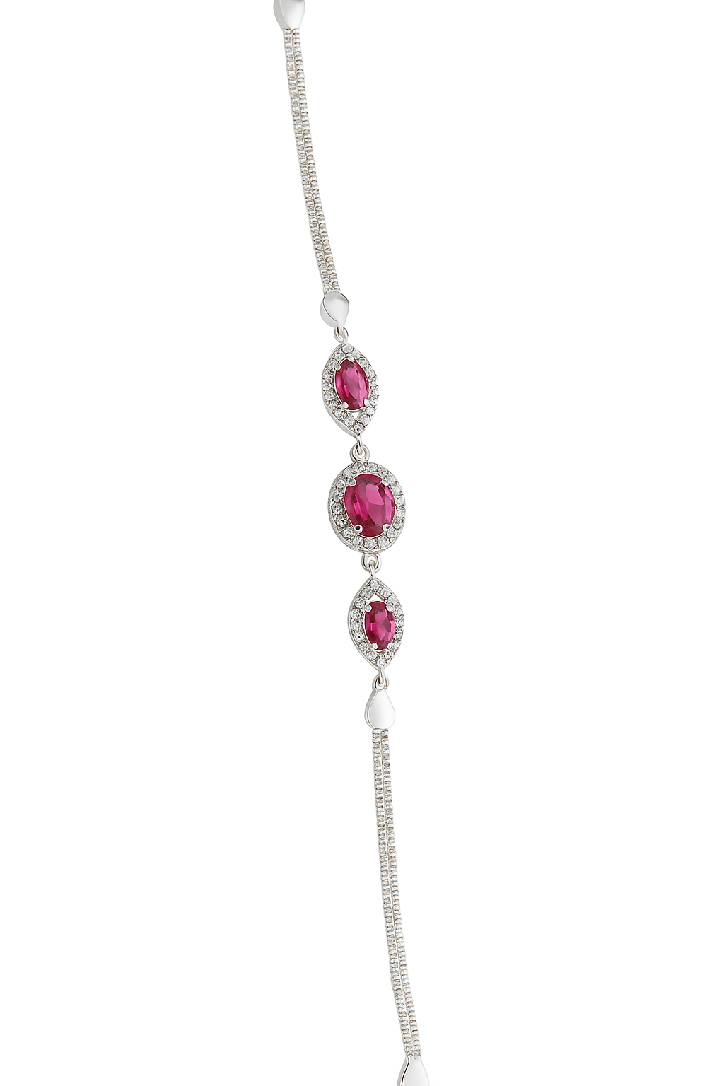 Marquise Halo Bracelet 925 Silver