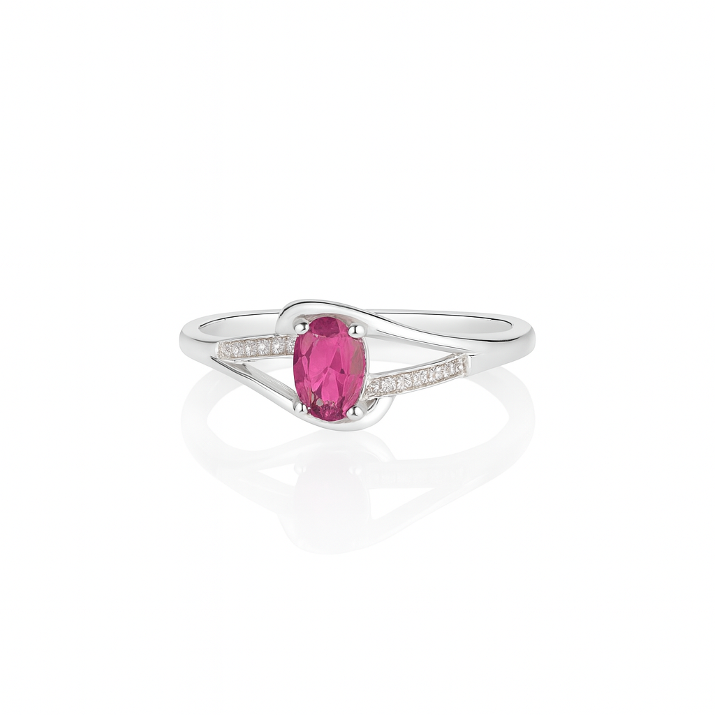 Crimson Ribbon Ring