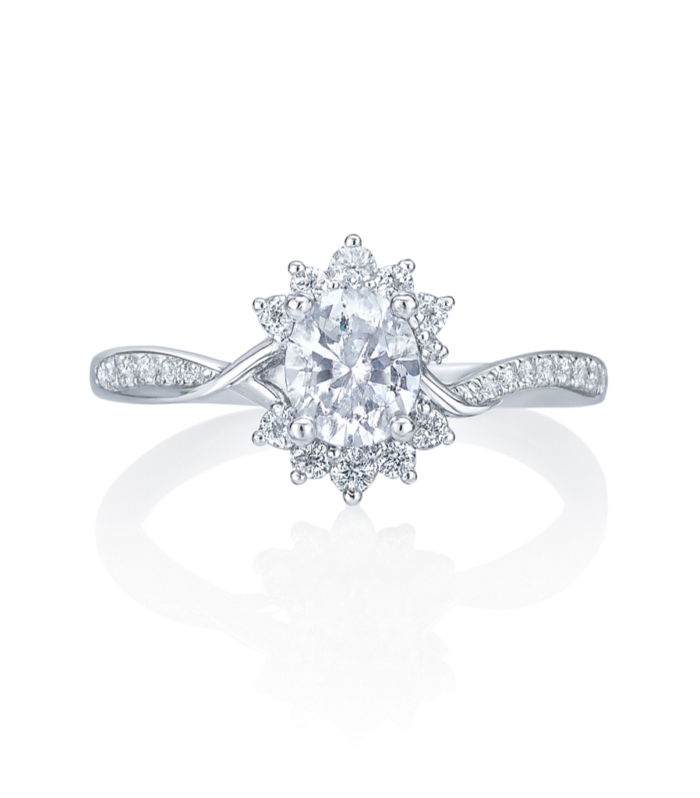 Elegant Floral Silver Ring