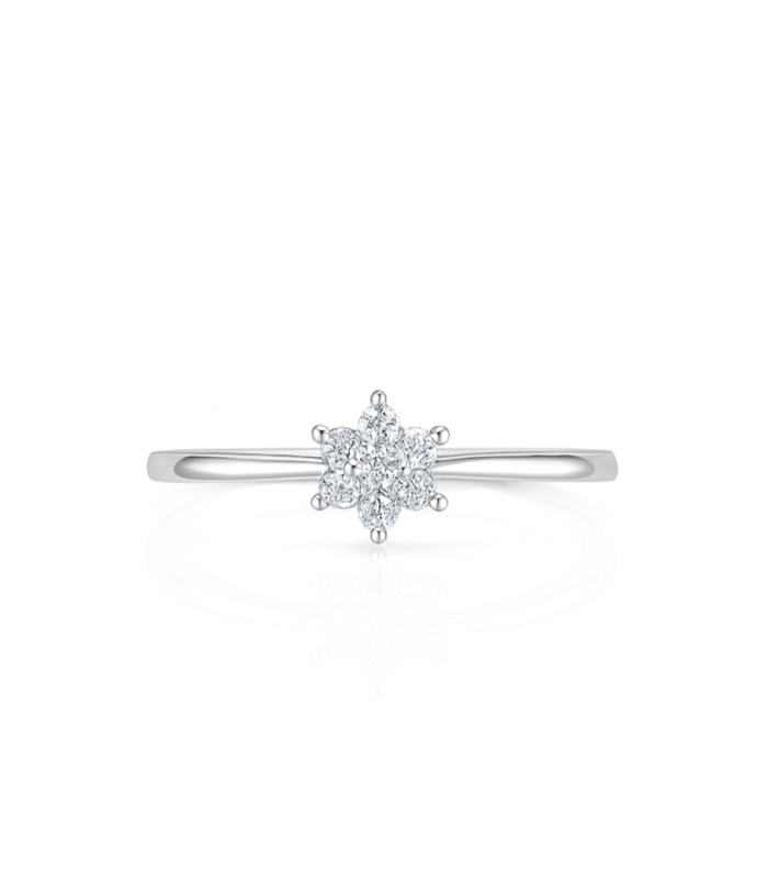 Snowflake Cluster Diamond Ring