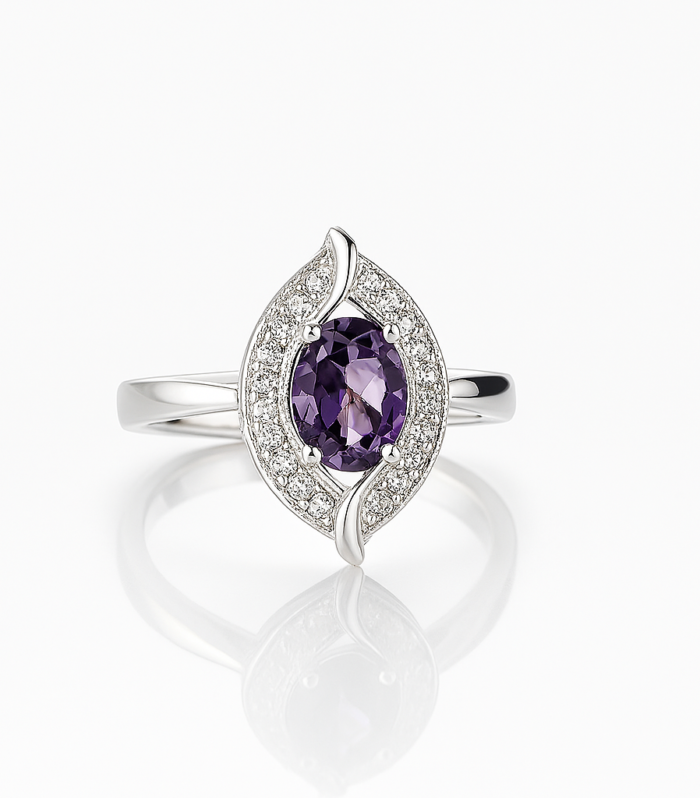 Amethyst Gaze Ring.