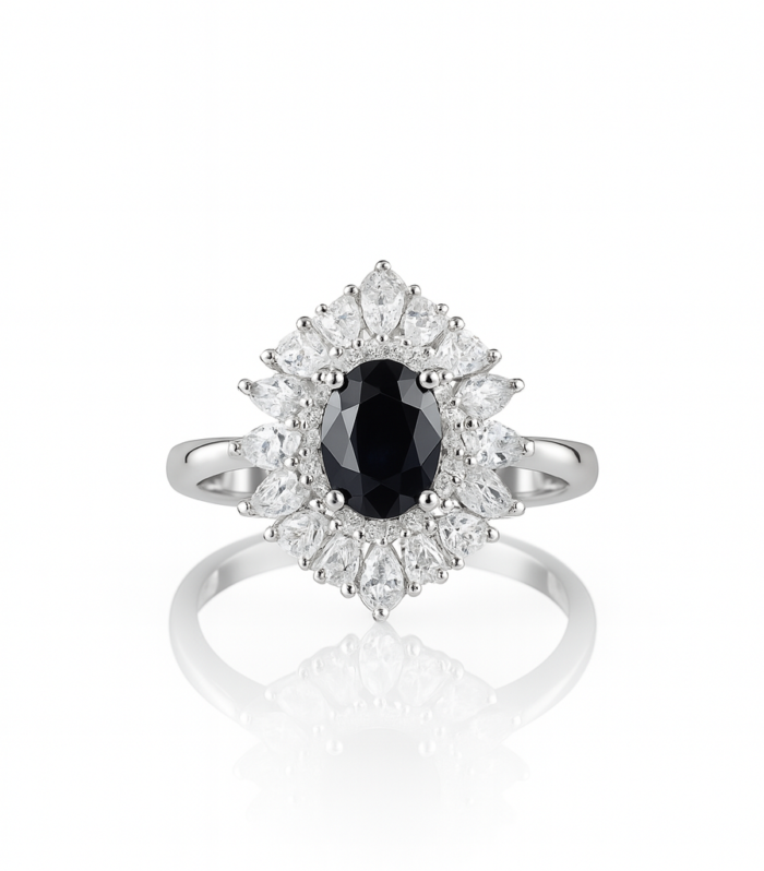 Black Sapphire  Ring