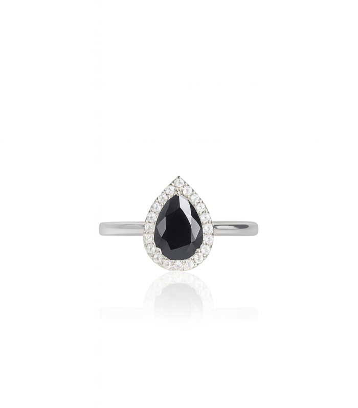 Teardrop Halo Ring